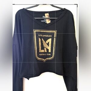 Majestic LAFC Soccer Crop Tee